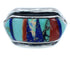 Multicolor Southwest Sterling Silver Jewelry Ring Size 8-1/4 YS72436